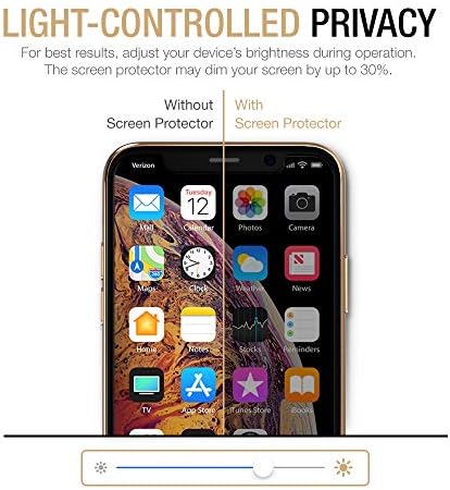 מגן מסך פרטיות של USHield תואם ל- iPhone XS/iPhone X/iPhone 11 Pro [אנטי-סקרט/מרגל] מגן מסך זכוכית מזג [ידידותי למקרה]